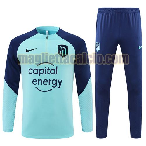 giacca sportiva con mezza zip azzurro atletico madrid uomo 2022-2023