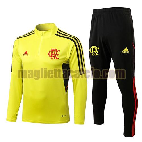 giacca sportiva con mezza zip giallo flamengo uomo 2022-2023