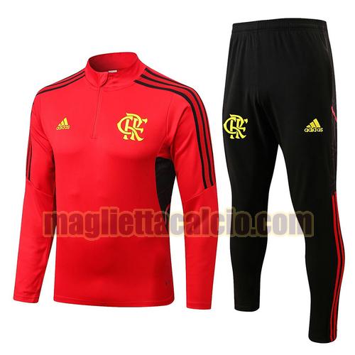 giacca sportiva con mezza zip rosso flamengo uomo 2022-2023