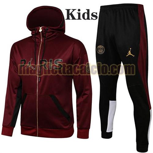 giacca sportiva con zip a poco prezzo paris saint germain bambino rosso 2021-2022