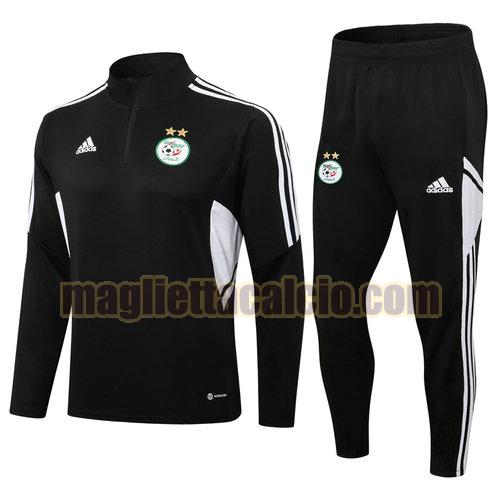 giacca sportiva con zip algeria uomo nero 2022-2023
