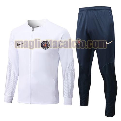 giacca sportiva con zip bianca paris saint germain uomo 2022-2023