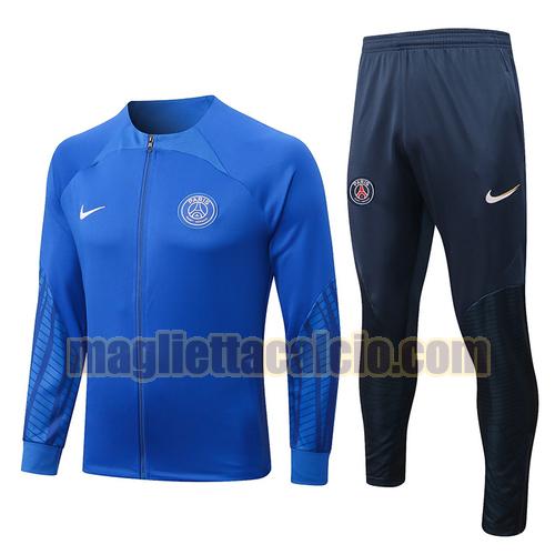 giacca sportiva con zip blu paris saint germain uomo 2022-2023