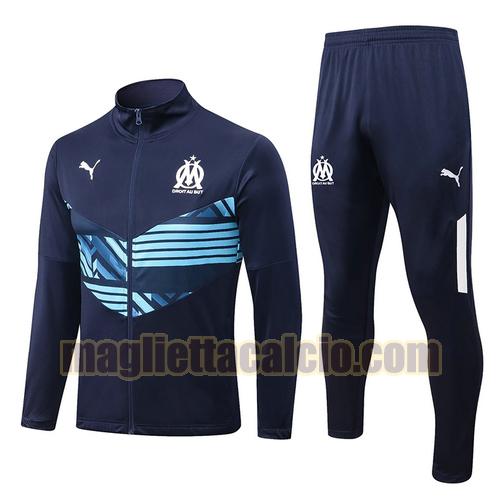 giacca sportiva con zip blu reale olympique marsiglia uomo 2022-2023