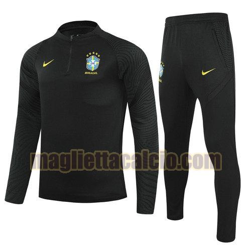 giacca sportiva con zip brasile uomo nero 2022-2023