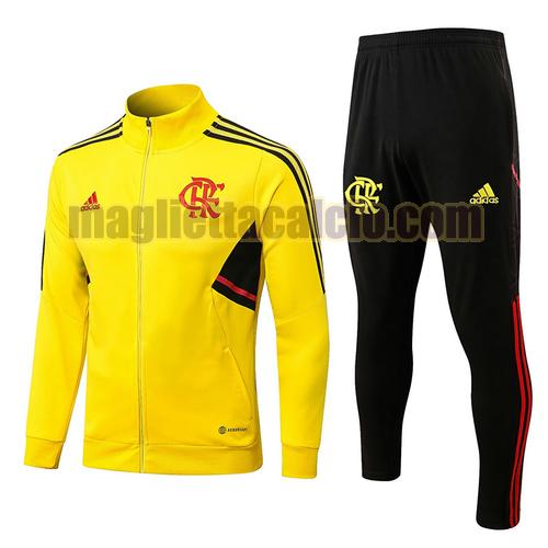 giacca sportiva con zip giallo flamengo uomo 2022-2023