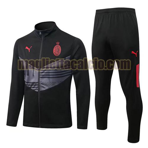 giacca sportiva con zip nero ac milan uomo 2022-2023