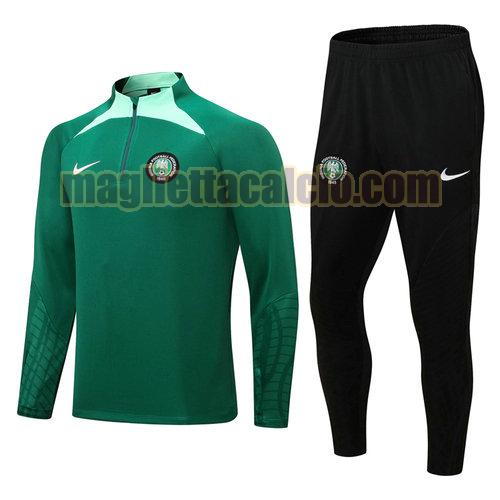 giacca sportiva con zip nigeria uomo verde 2022-2023
