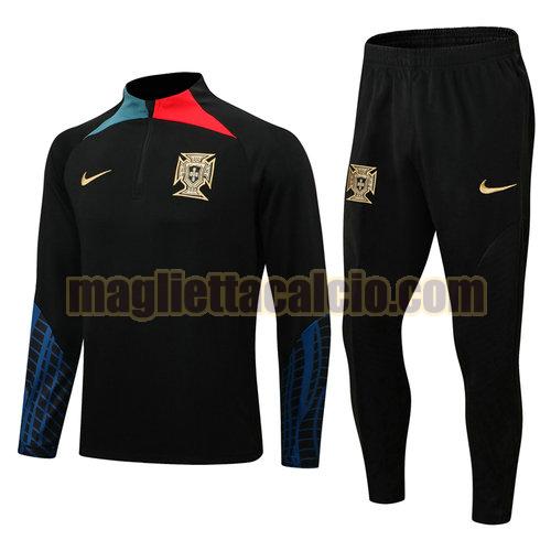giacca sportiva con zip portogallo uomo nero 2022-2023