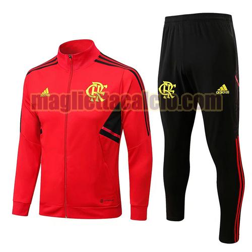 giacca sportiva con zip rosso flamengo uomo 2022-2023