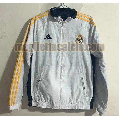 giacche a vento calcio real madrid uomo ricamato su due lati 2024-2025