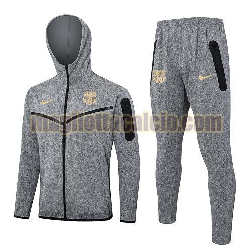 giacche calcio completo barcellona uomo grigio 01 2024-2025