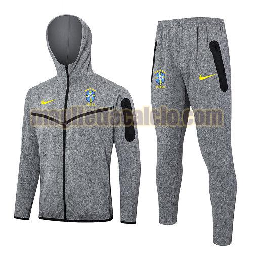 giacche calcio completo brasile uomo grigio 2024-2025