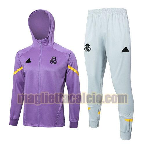 giacche calcio completo real madrid uomo viola 2024-2025