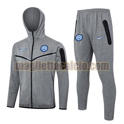 giacche calcio completo sc internacional uomo grigio 2024-2025