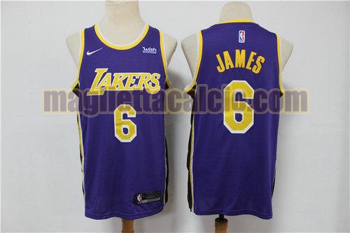l'ultimo marchio sponsorizzato maglia uomo james edizione fan los angeles lakers viola 6