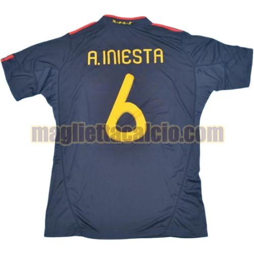 maglia a.iniesta 6 spagna uomo seconda divisa 2010