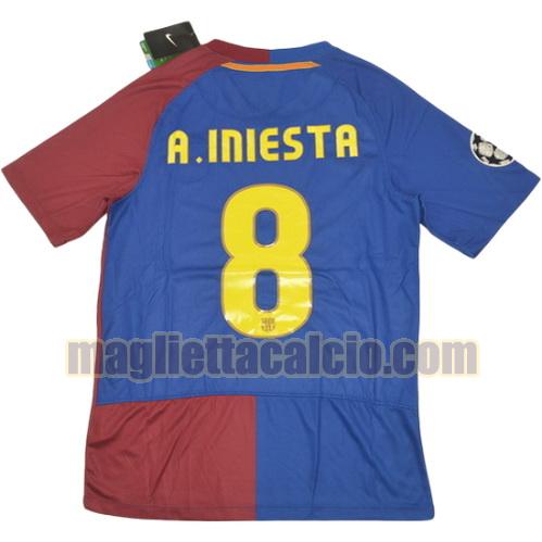 maglia a.iniesta 8 barcellona uomo prima divisa 2008-2009