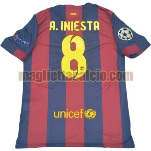 maglia a.iniesta 8 barcellona uomo prima divisa 2014-2015