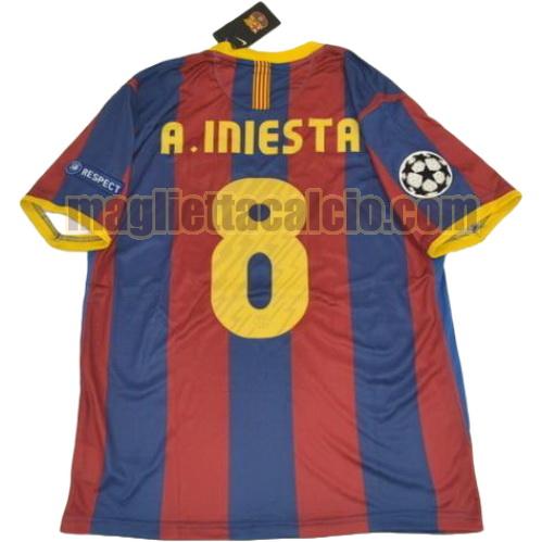 maglia a.iniesta 8 barcellona uomo prima divisa ucl 2010-2011