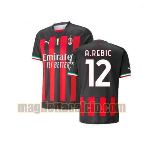 maglia a.rebic 12 ac milan uomo prima 2022-2023