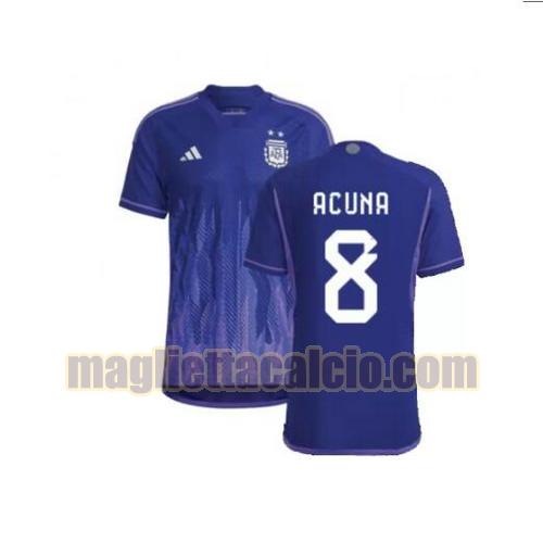 maglia acuna 8 argentina uomo seconda 2022