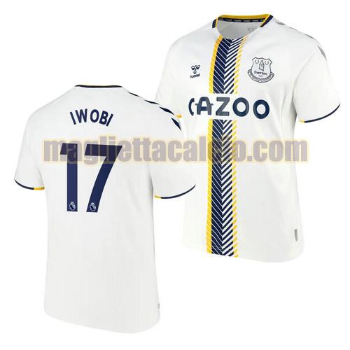 maglia alex iwobi 17 everton uomo terza 2021-2022