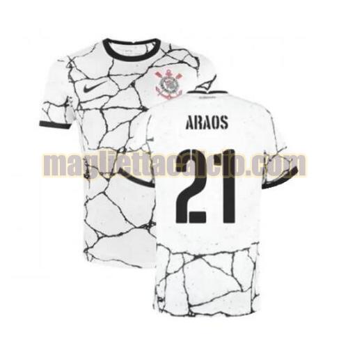 maglia araos 21 corinthians paulista uomo prima 2021-2022