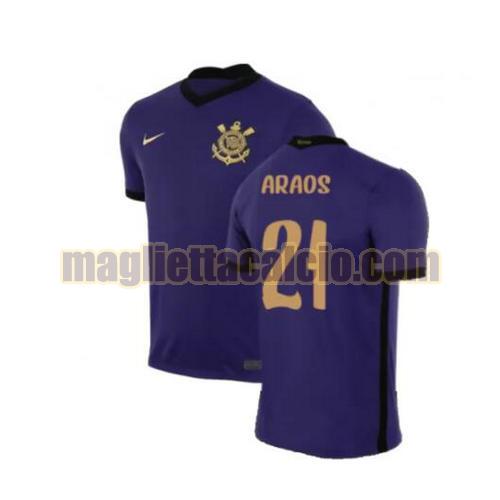 maglia araos 21 corinthians paulista uomo terza 2021-2022