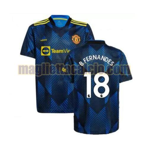 maglia b fernandes 18 manchester united uomo terza 2021-2022