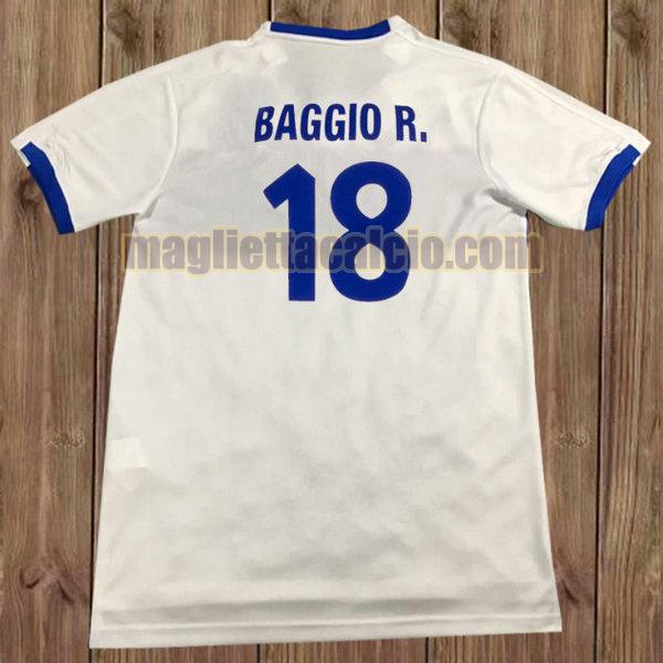 maglia baggio r. 18 italia uomo bianco seconda 1999