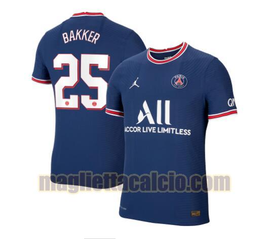 maglia bakker 25 paris saint germain uomo prima 2021-2022