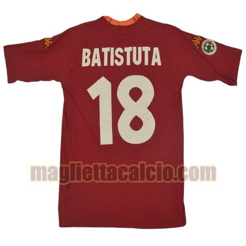 maglia batistuta 18 as roma uomo prima divisa 2000-2001