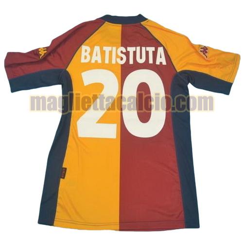 maglia batistuta 20 as roma uomo prima divisa 2001-2002