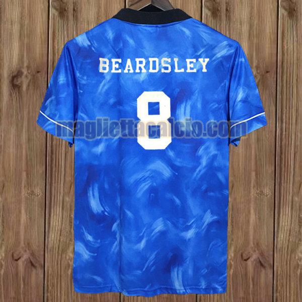 maglia beardsley 8 newcastle united blu seconda 1993-1995