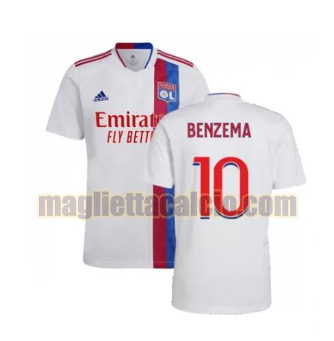 maglia benzema 10 olympique lyon uomo prima 2021-2022