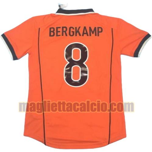 maglia bergkamp 8 olanda uomo prima divisa 1998
