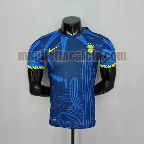 maglia blu brasile uomo player version 2022-2023