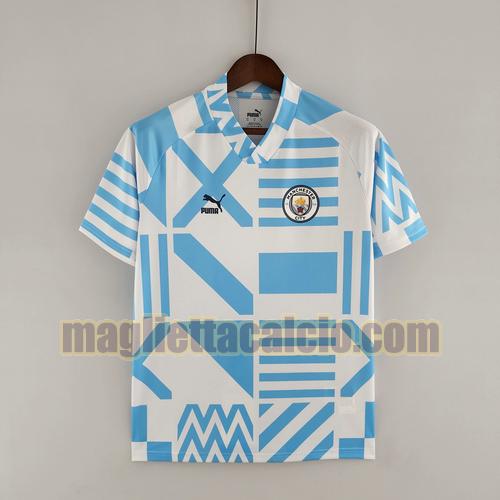 maglia blu e bianco manchester city uomo pre-match 2022-2023