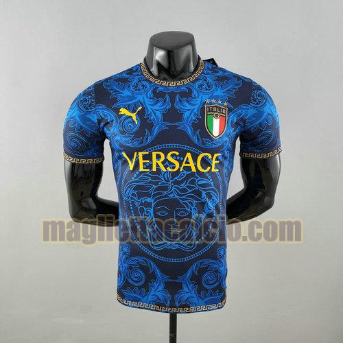 maglia blu italia uomo versace player version 2022-2023