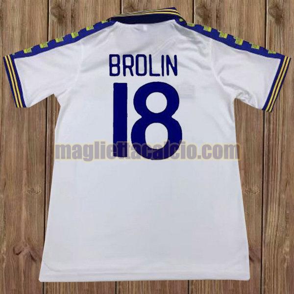 maglia brolin 18 leeds united uomo bianco prima 1976-1977