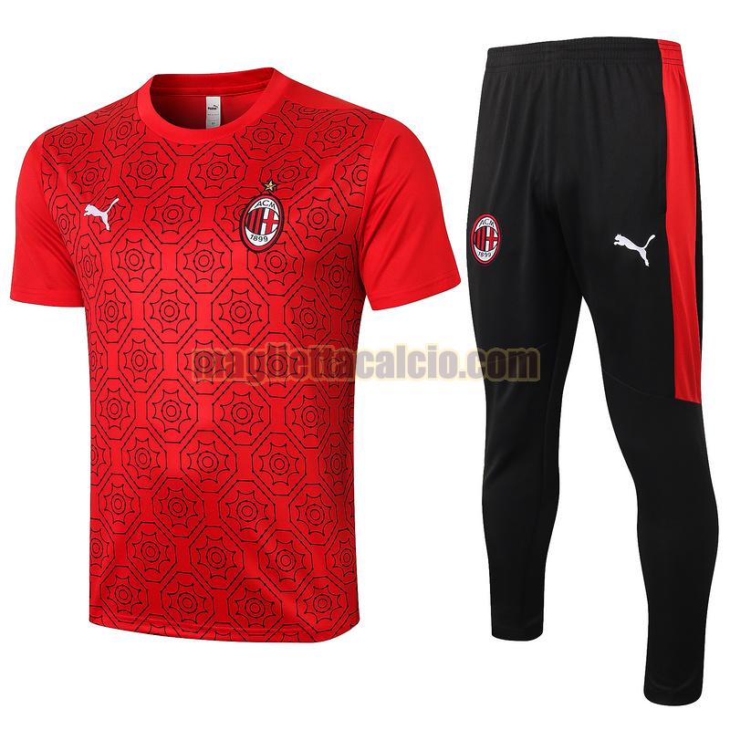 maglia calcio completo ac milan uomo rosso 2020-2021