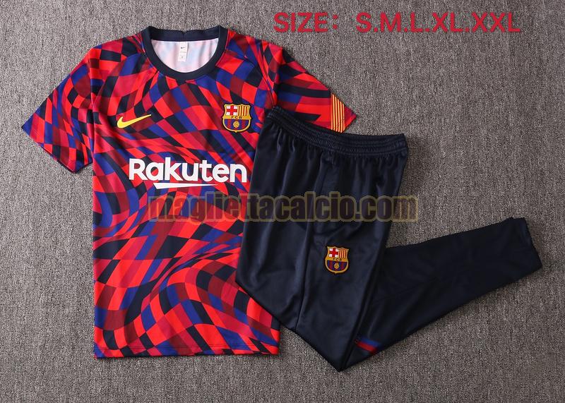 maglia calcio completo barcellona uomo rosso blu nero 2020-2021