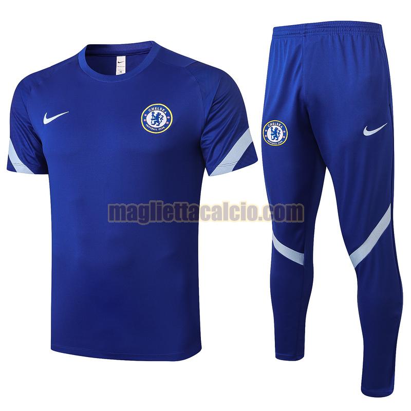 maglia calcio completo chelsea uomo blu 2020-2021