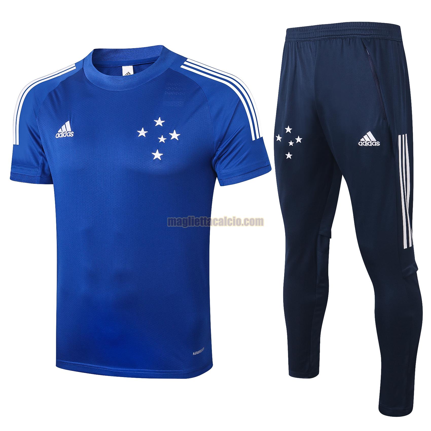 maglia calcio completo cruzeiro uomo blu 2020-2021