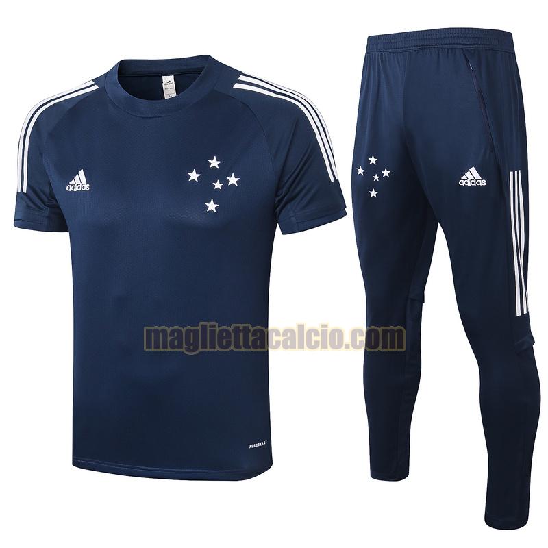 maglia calcio completo cruzeiro uomo blu reale 2020-2021