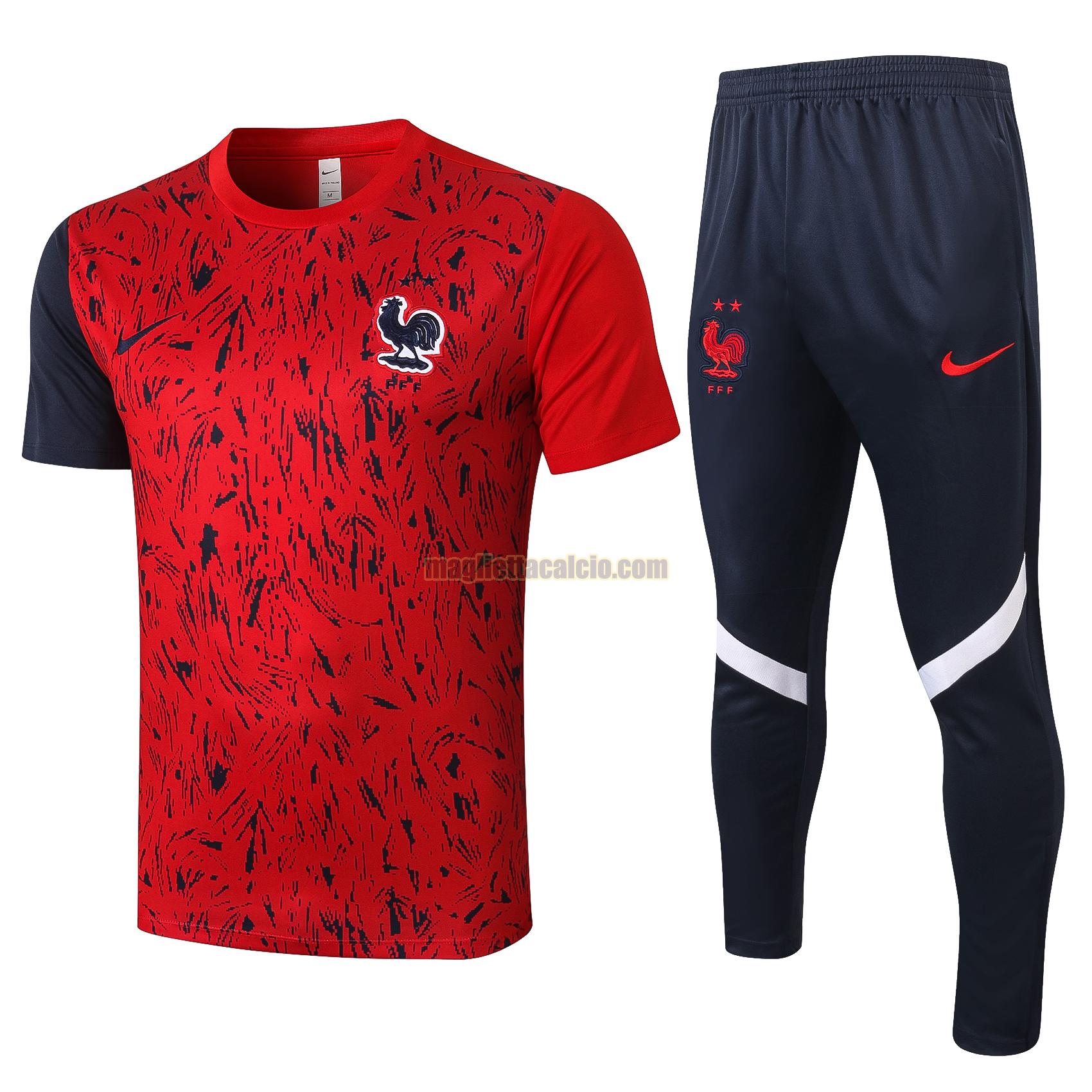 maglia calcio completo francia uomo rosso 2020-2021