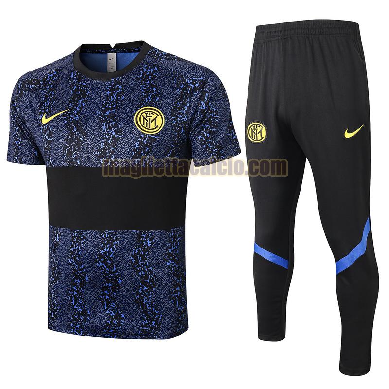 maglia calcio completo inter milan uomo blu nero 2020-2021