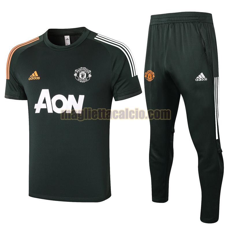 maglia calcio completo manchester united uomo verde 2020-2021