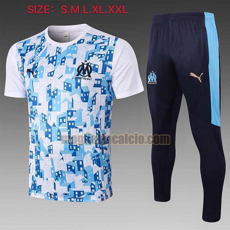 maglia calcio completo olympique marsiglia uomo bianca 2020-2021